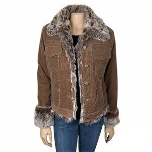 Kenzie Faux Fur Corduroy Jacket 4